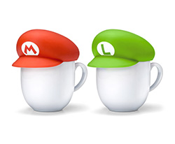 商品写真：マグカップカバー（マリオ／ルイージ）