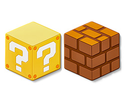 商品写真：シリコンコースター（ハテナブロック／ブロック）