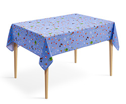 商品写真：テーブルクロス（8-bitパーティ柄[ブルー]）