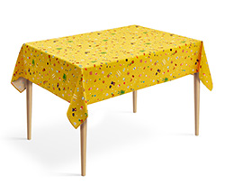 商品写真：テーブルクロス（8-bitパーティ柄[イエロー]）