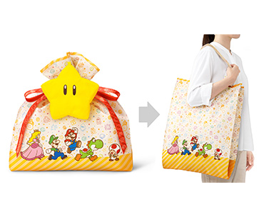 商品写真：ラッピング×エコバッグ（マリオキャラクターズ）