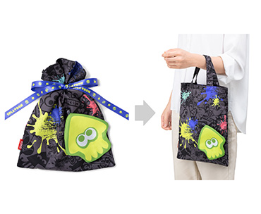 商品写真：ラッピング×エコバッグ ミニ（イカ［イエロー］）