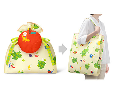 商品写真：ピクミン　ラッピング×エコバッグ L （ピクミン＆フルーツ）