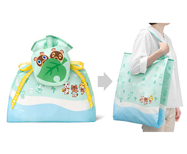 商品写真：あつまれ　どうぶつの森　ラッピング×エコバッグ L（まめきち＆つぶきち）