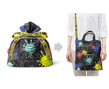 商品写真：スプラトゥーン3　ラッピング×エコバッグ S（イカ［ライトブルー］）