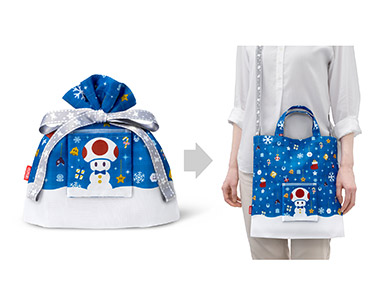 商品写真：ラッピング×エコバッグ S（ゆきだるま［キノピオ］）