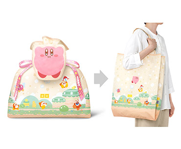 商品写真： 星のカービィ　ラッピング×エコバッグ L（グリーングリーンズ）