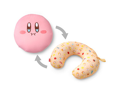 商品写真： 星のカービィ　2WAYネックピロー（ほおばり）